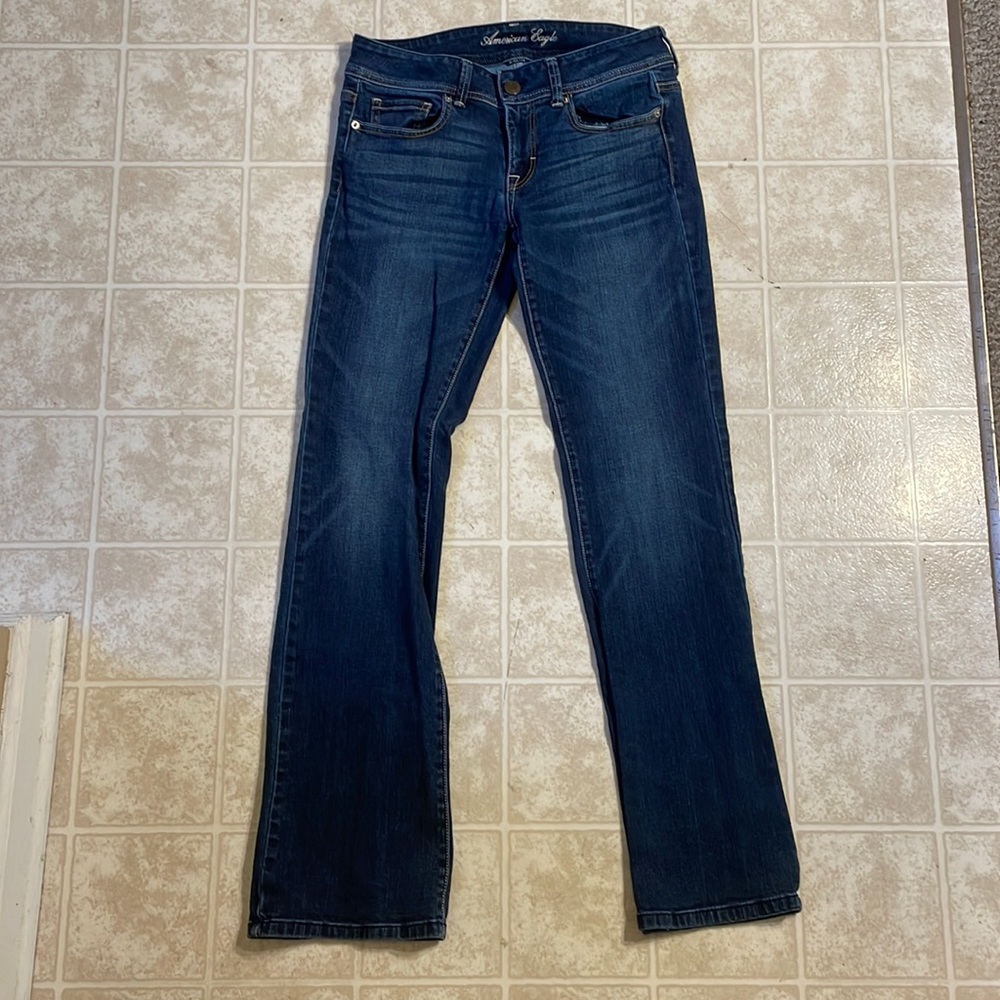 American Eagle Outfitters Women's Dark Blue Boot Cut Jeans